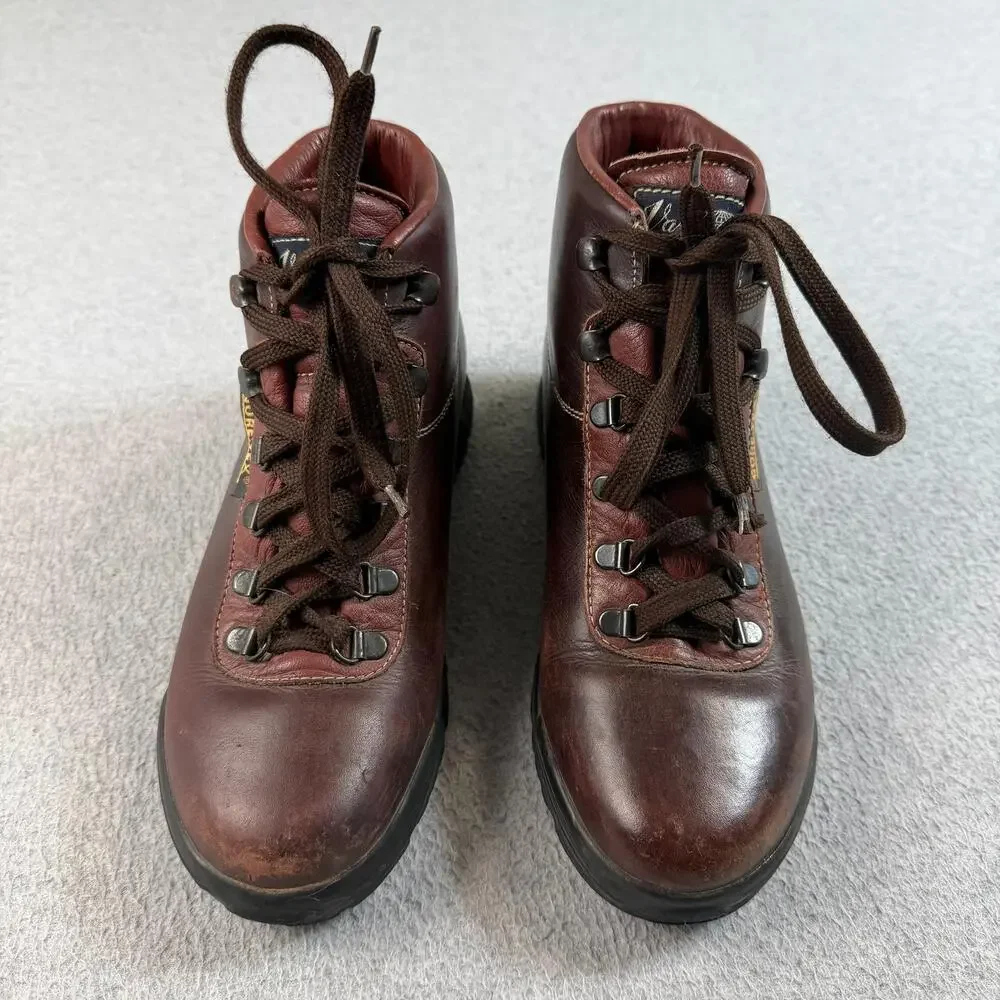 Vasquez Skywalk Leather Boots Men Size 8 Brown Leather Gore-Tex Waterproof Italy